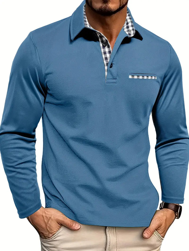 Men's Long Sleeve Polo Shirt Summer
