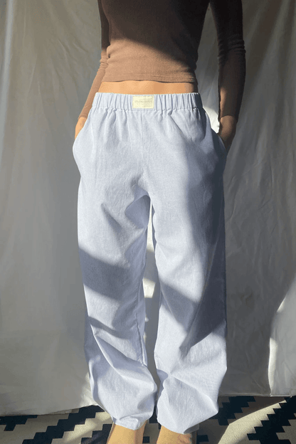 Women's Elastic Waist Pants with Side Pockets - VibreMode