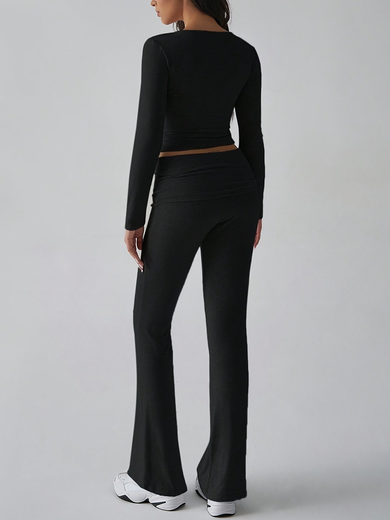 Women's Long Sleeve Flared Pant Set