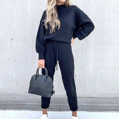 Women's Oversized Sweatshirt and Jogger Set Cozy Loungewear - VibreMode