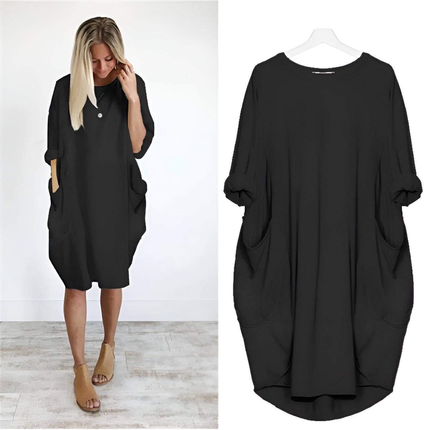 Elegant Women's Pocket Dress - VibreMode