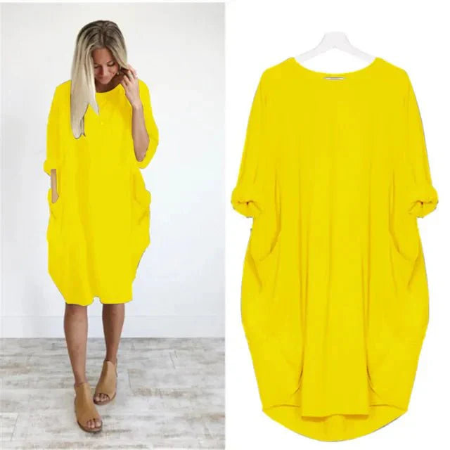 Women's Midi Dress with Pocket