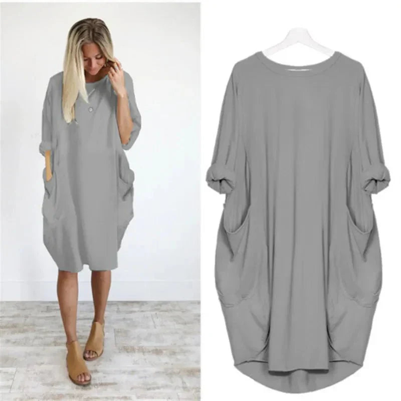 Women's Midi Dress with Pocket