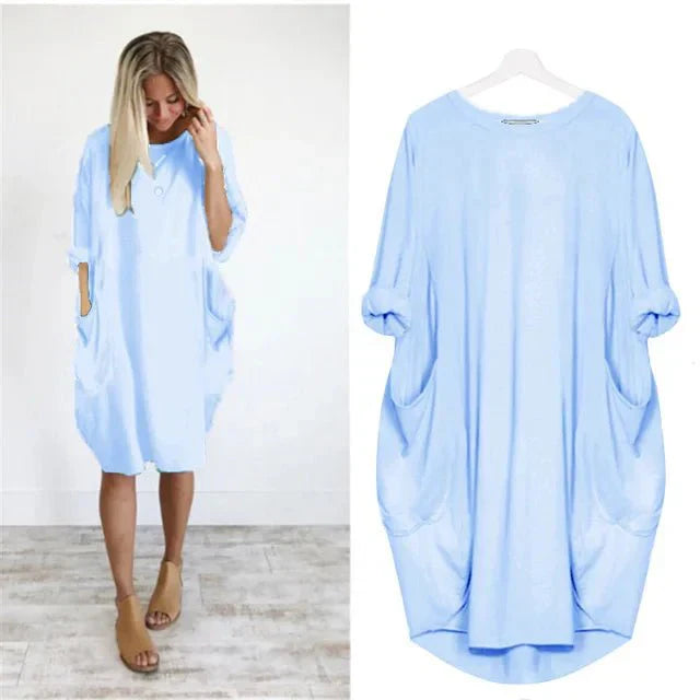 Women's Midi Dress with Pocket