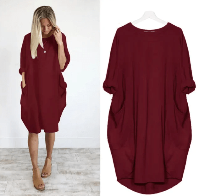 Women's Midi Dress with Pocket