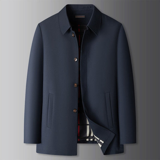 Men's Notched Lapel Dress Coat - VibreMode