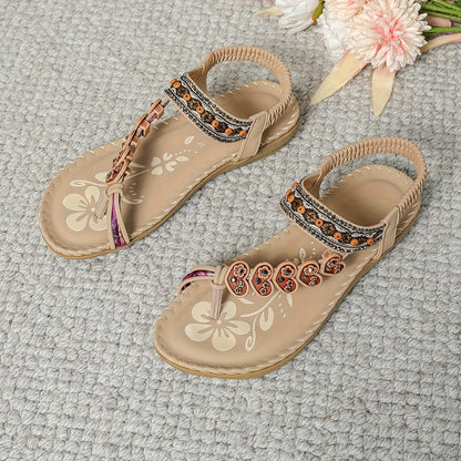 Image of Dana | Women's Toe-Post Embellished Sandals