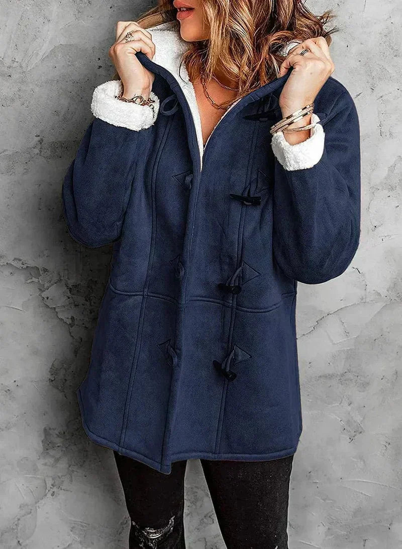 Women's Fleece Hooded Jacket Winter Warm