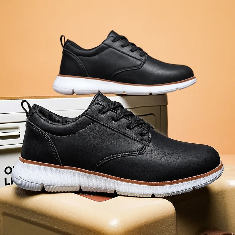 Ardley Faux Leather Lace Up Sneakers