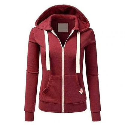 Women's Full Zip Fitted Hoodie - VibreMode