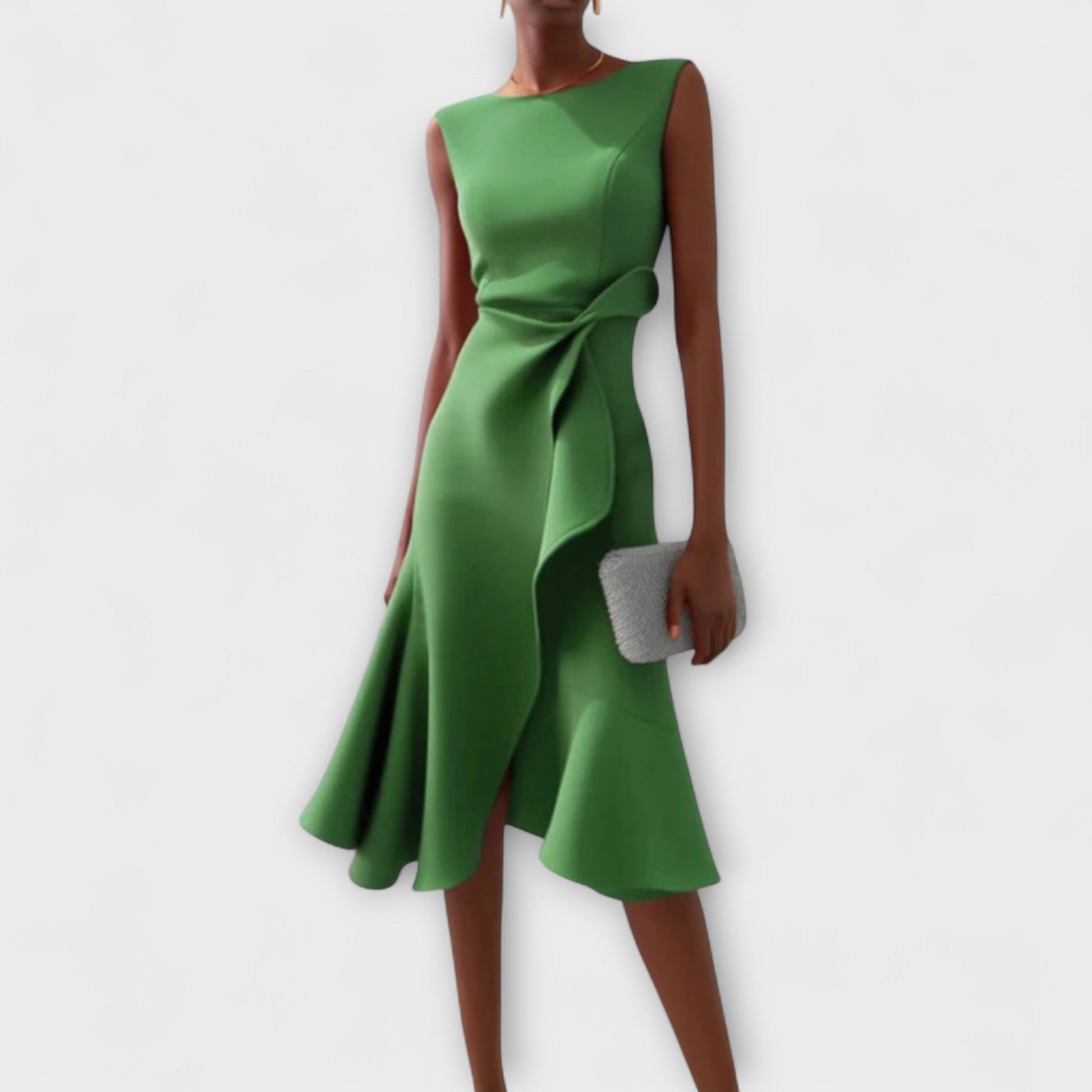 Image of Delilah | Women's Sleeveless Wrap Midi Dress