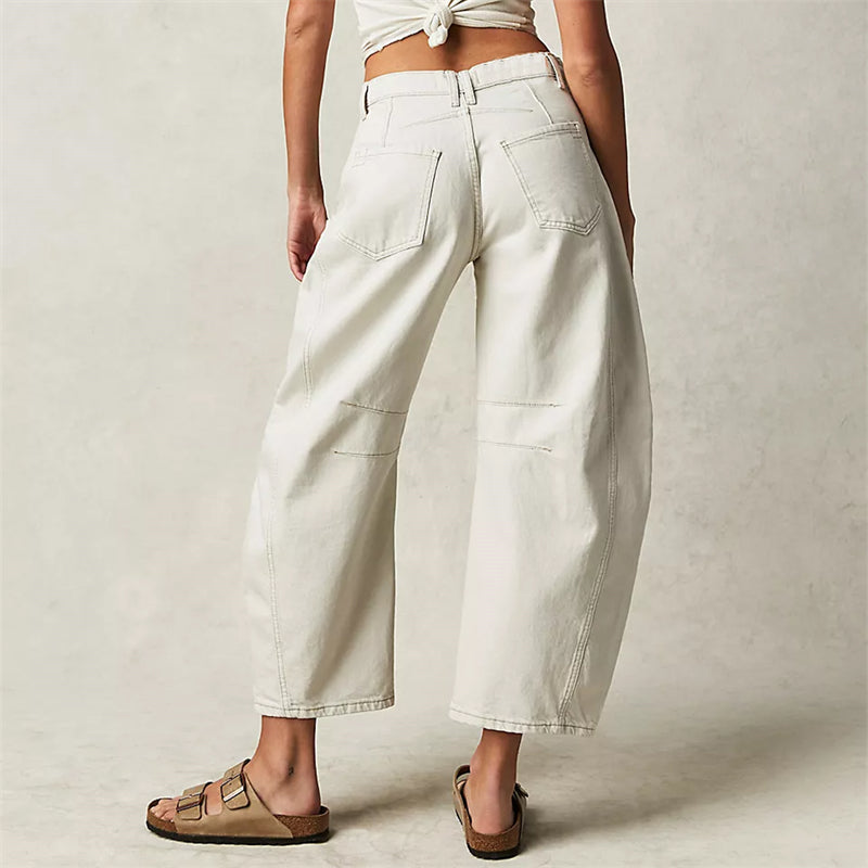 Comfy Women's High Waist Wide Leg Jeans Loose Fit Denim