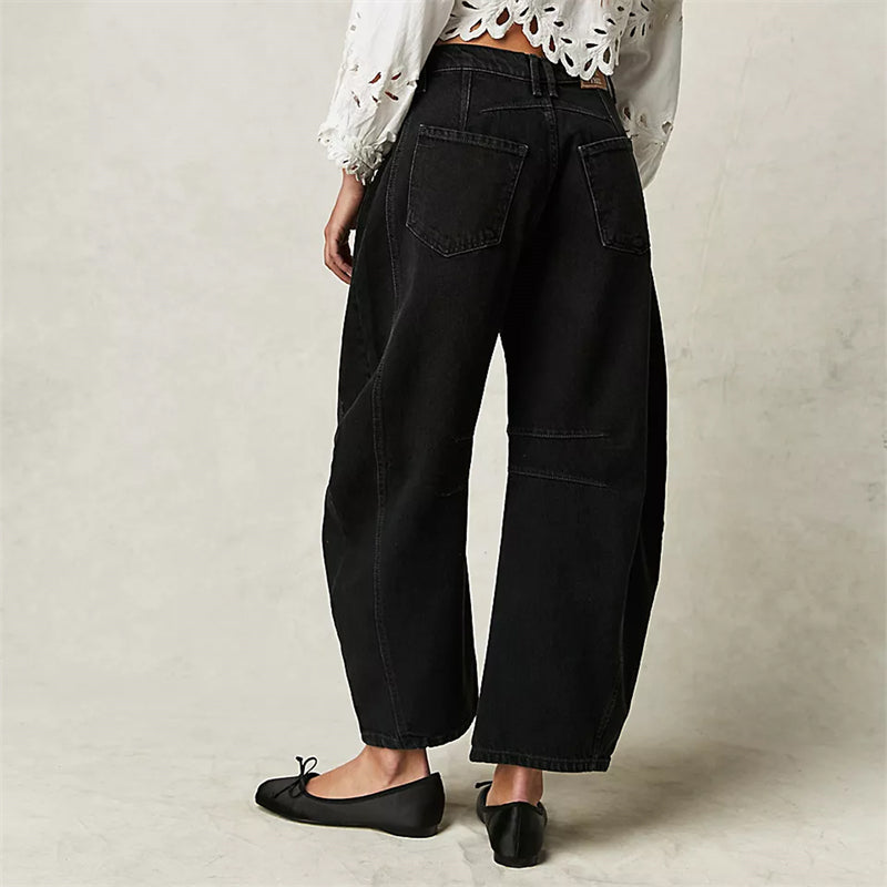 Comfy Women's High Waist Wide Leg Jeans Loose Fit Denim