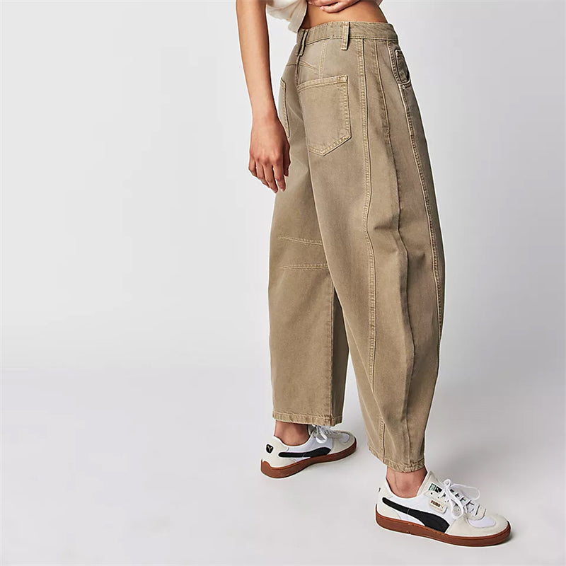 Comfy Women's High Waist Wide Leg Jeans Loose Fit Denim