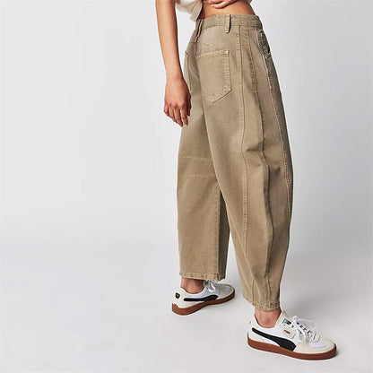 Comfy Women's High Waist Wide Leg Jeans Loose Fit Denim