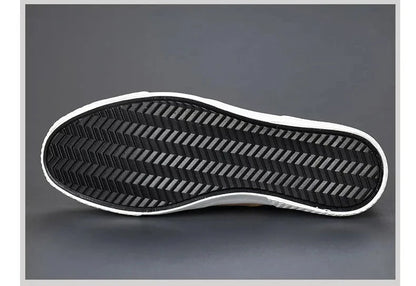 Men's Slip-On Sneakers Side Zipper Contrast Panels Comfortable