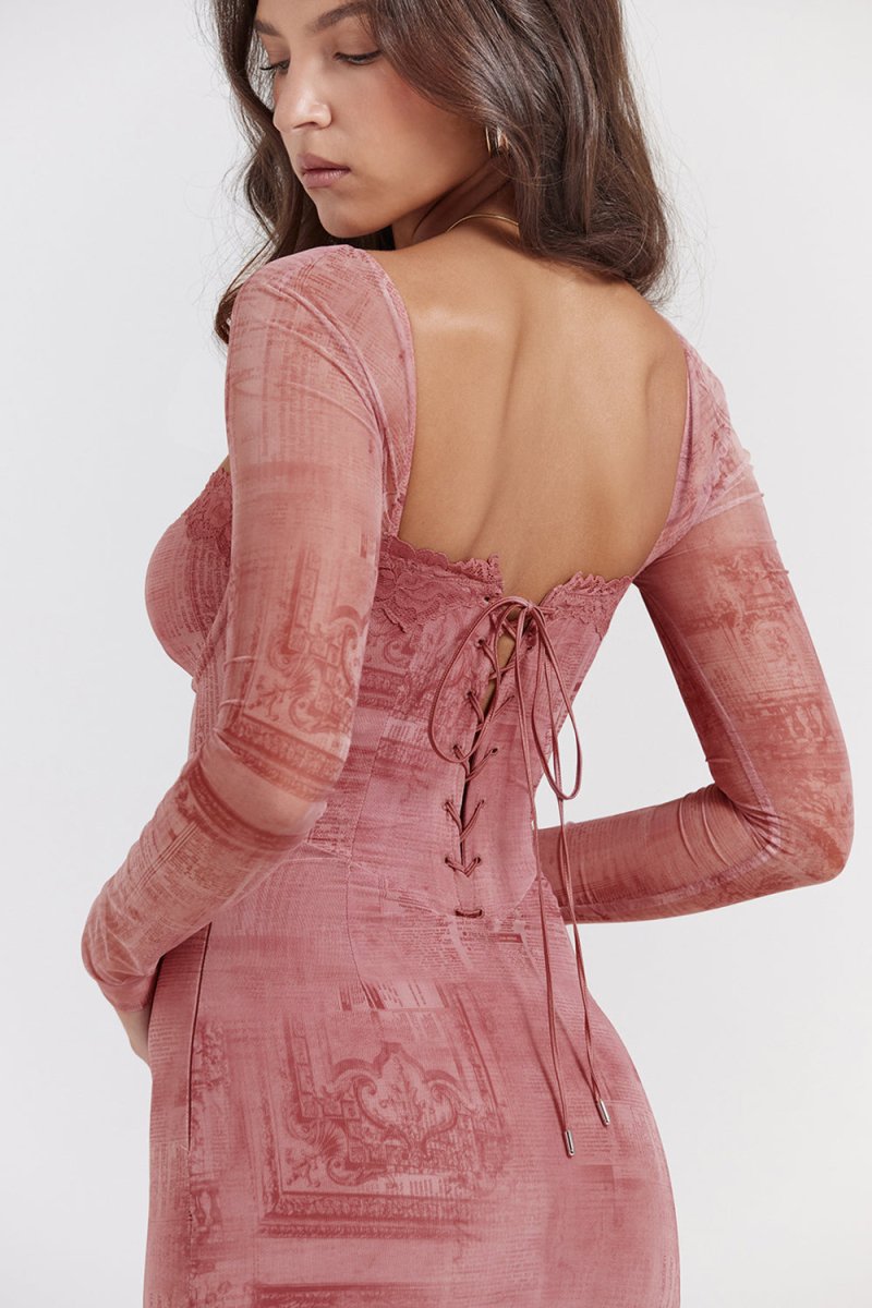 Image of Destiny | Women's Long Sleeve Bodycon Midi Dress