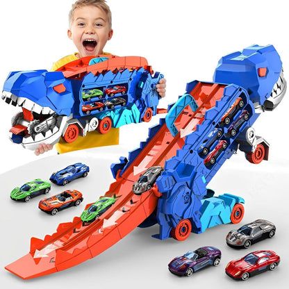 3-In-1 Dinosaur Toy Truck And Car Transporter - VibreMode