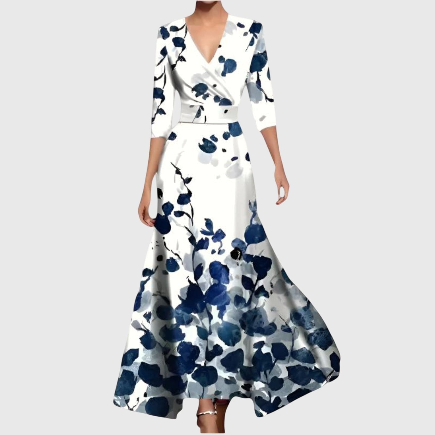 Women's V-Neck Maxi Wrap Dress