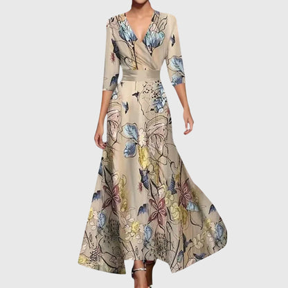 Women's V-Neck Maxi Wrap Dress