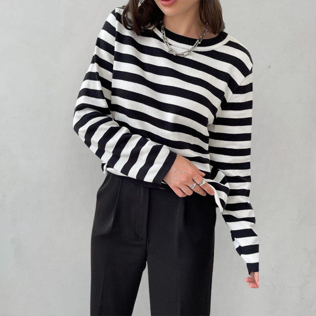 Classic Stripe Casual Tee Shirt