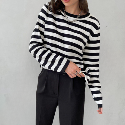 Classic Stripe Casual Tee Shirt