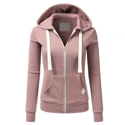 Women's Zipper Hoodie Warm Fleece