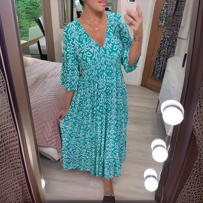 Relaxed Fit Floral Print Maxi Dress for Women