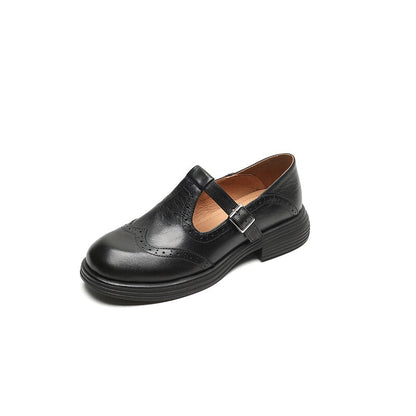 Women's Mary Jane Closed Toe Buckle Strap Shoes