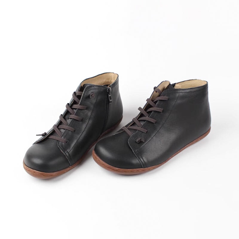 Women's Flat Boots Side Zipper