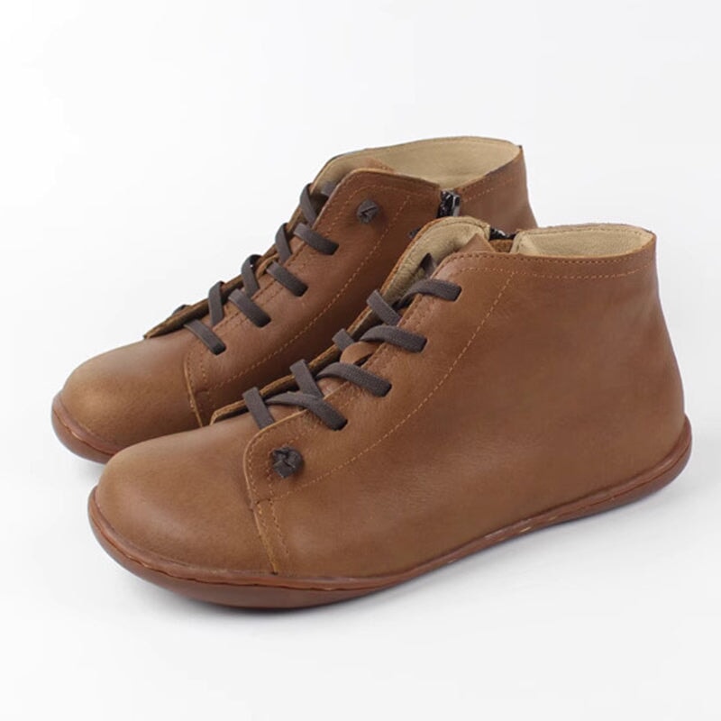 Women's Flat Boots Side Zipper