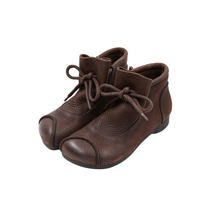 Women's Flat Lace-Up Ankle Boots