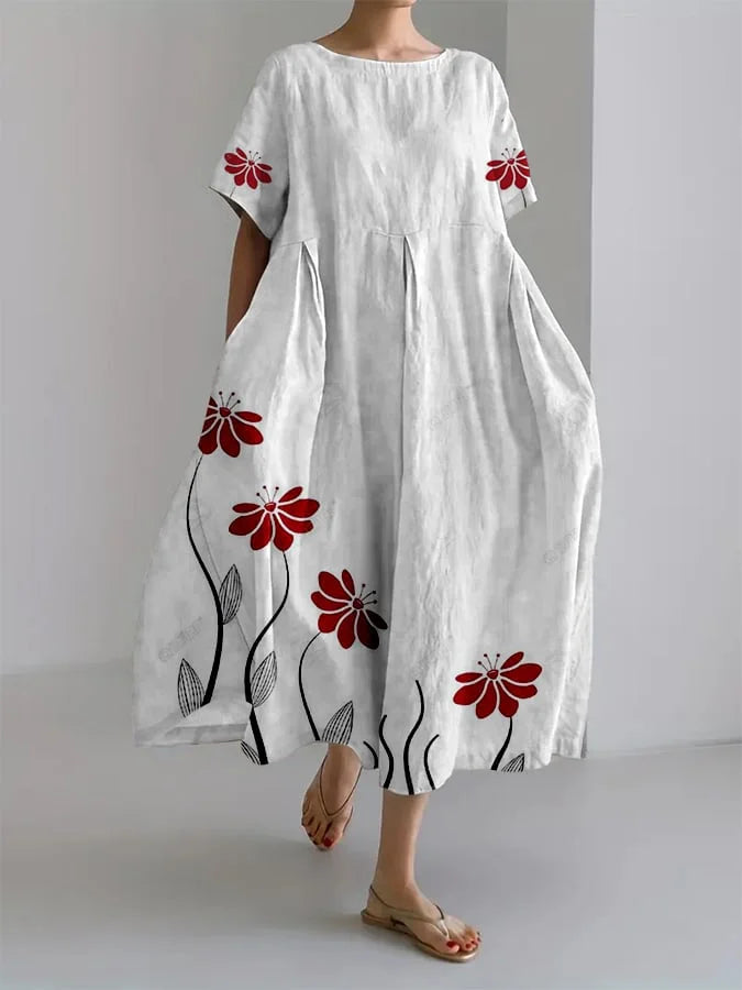 Sabrina Women's Floral Maxi Dress Comfortable Natural