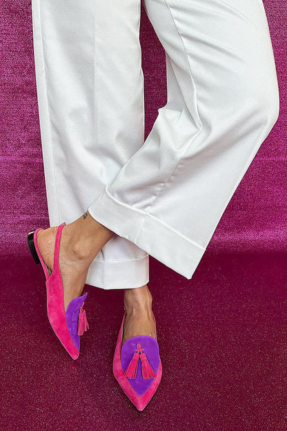Women's Pointed Toe Ankle Strap Loafers