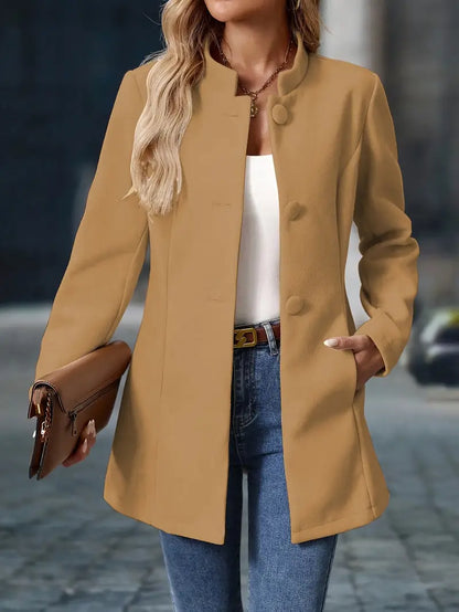Classic Tailored Button Trench Coat