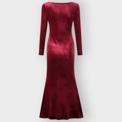 Women's Velvet Evening Gown