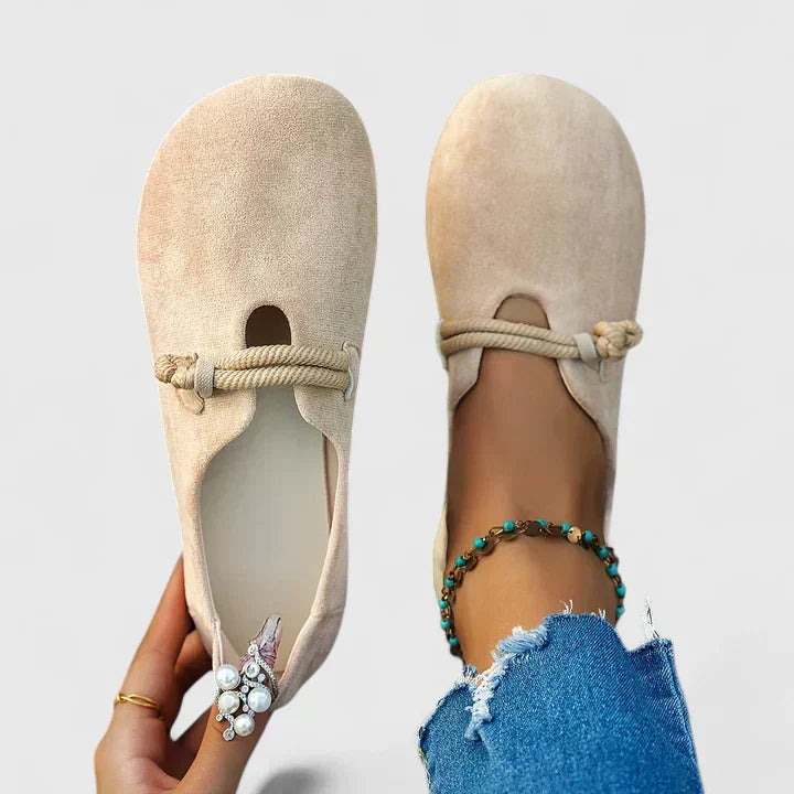 Women's Round Toe Loafers Strap Detail - VibreMode