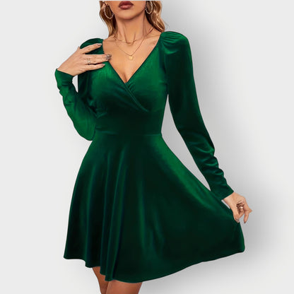 Women's Velvet Skater Dress