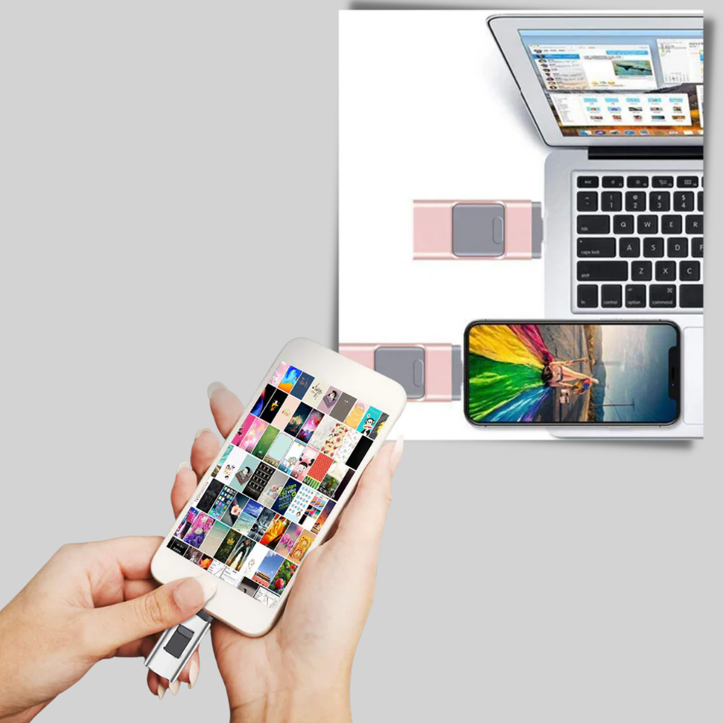 4-In-1 Usb Flash Drive Multi Connector Storage - VibreMode