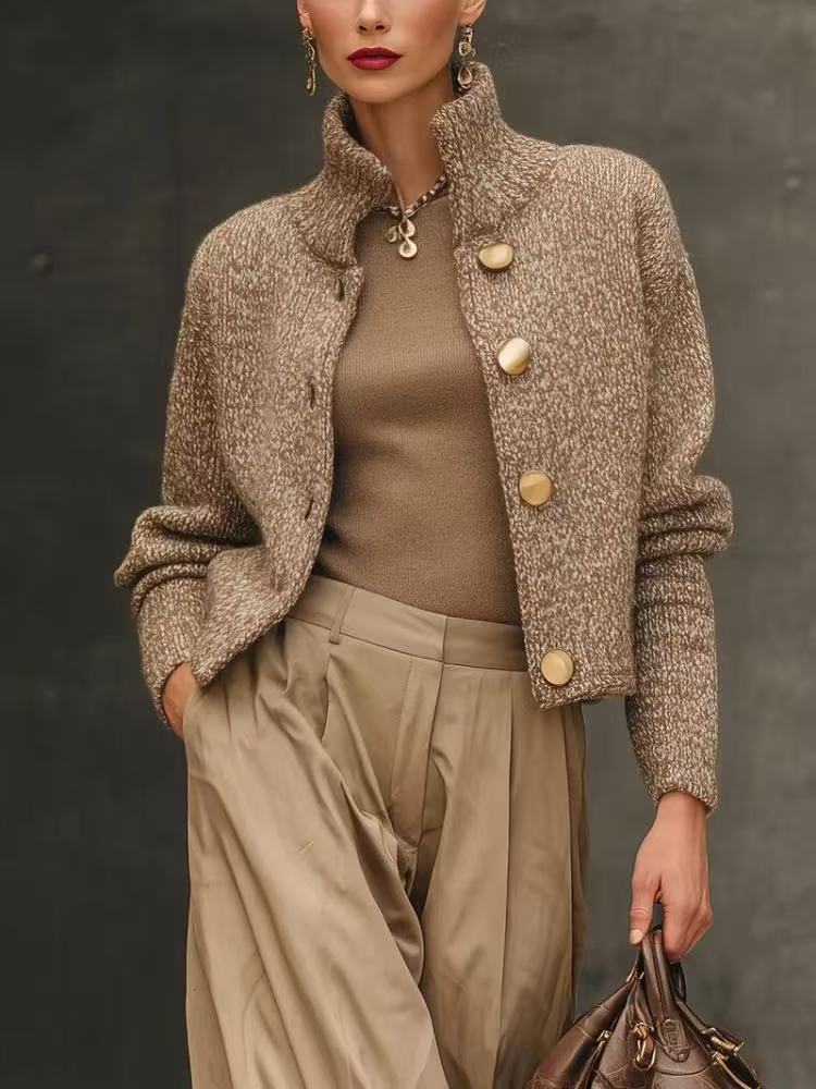Image of Edith | Women's Cropped Button-Front Jacket
