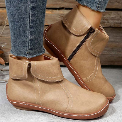 Women's Vintage Boots Contrast Stitching