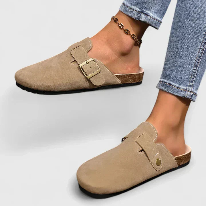Women's Low Cut Loafers Buckle Strap - VibreMode