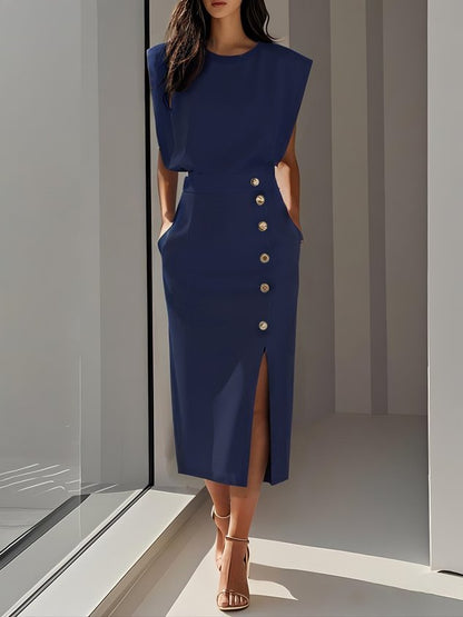 Women's Structured Midi Dress