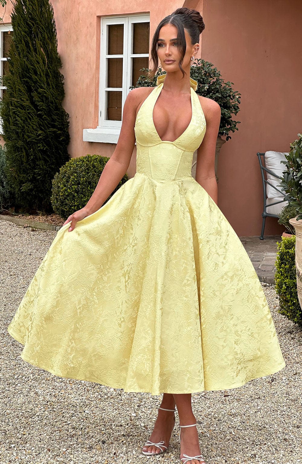 Elegant V-Neck Party Dress for Women