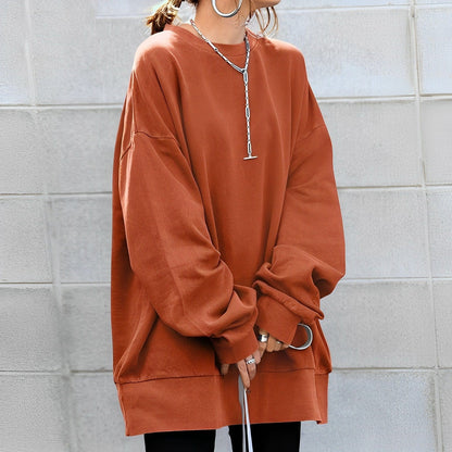 Women's Oversized Pullover Sweatshirt Soft Casual Wear