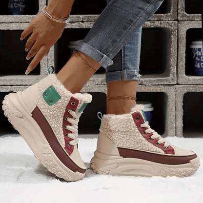 Women's Platform Boots Lace-Up