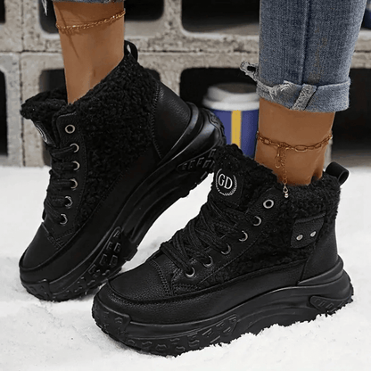 Women's Platform Boots Lace-Up