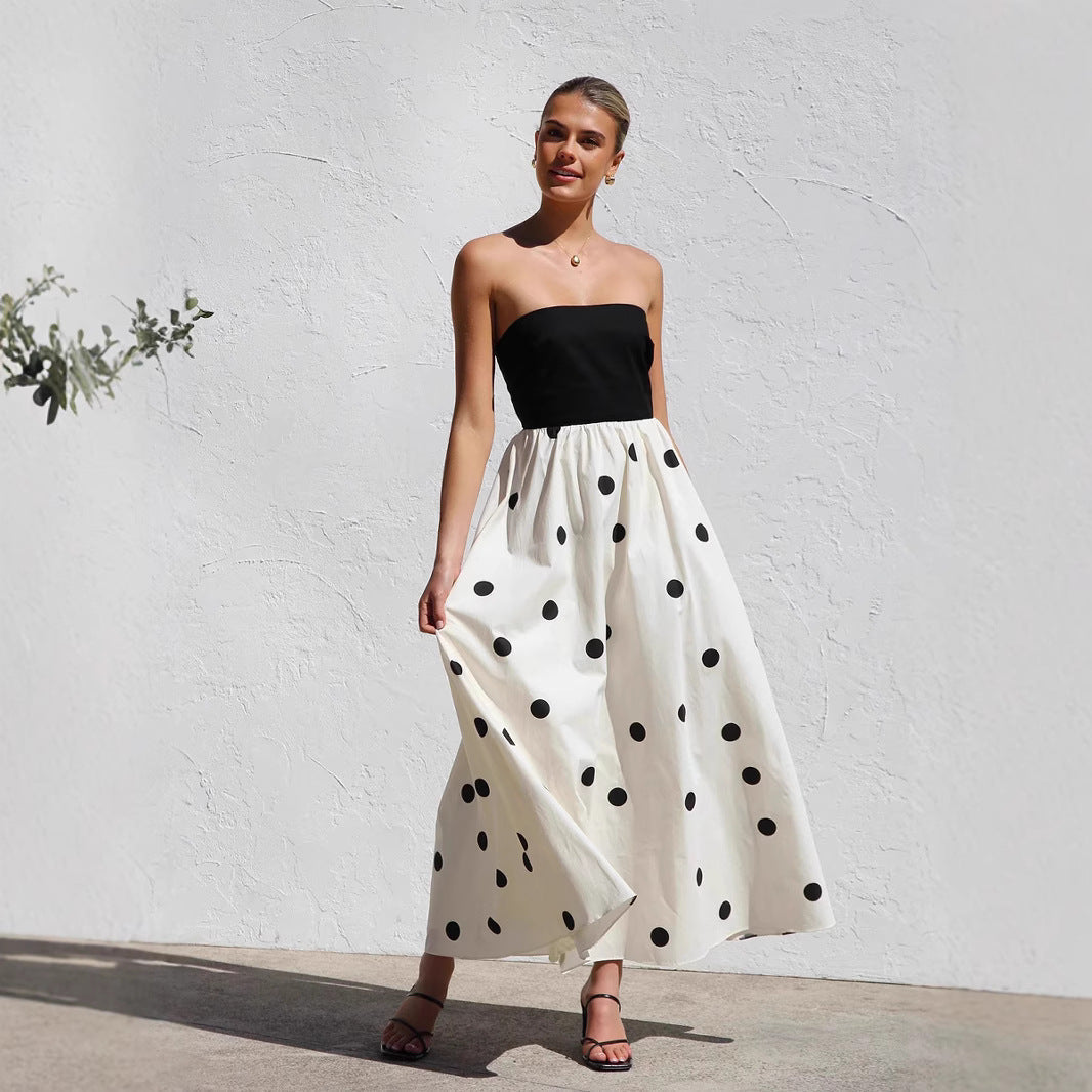 Women's Strapless A-Line Midi Dress - VibreMode
