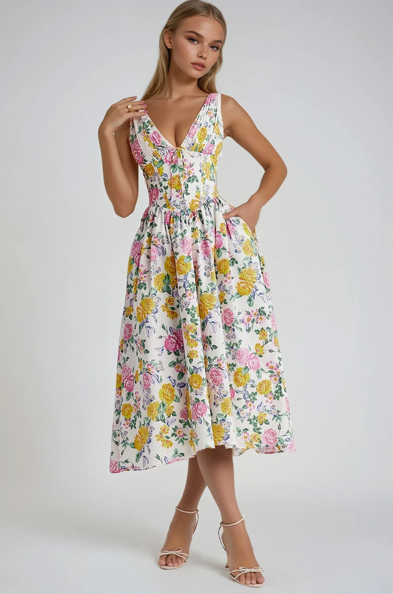 Elegant Women's Summer Dress - VibreMode