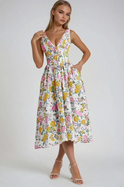 Elegant Women's Summer Dress - VibreMode